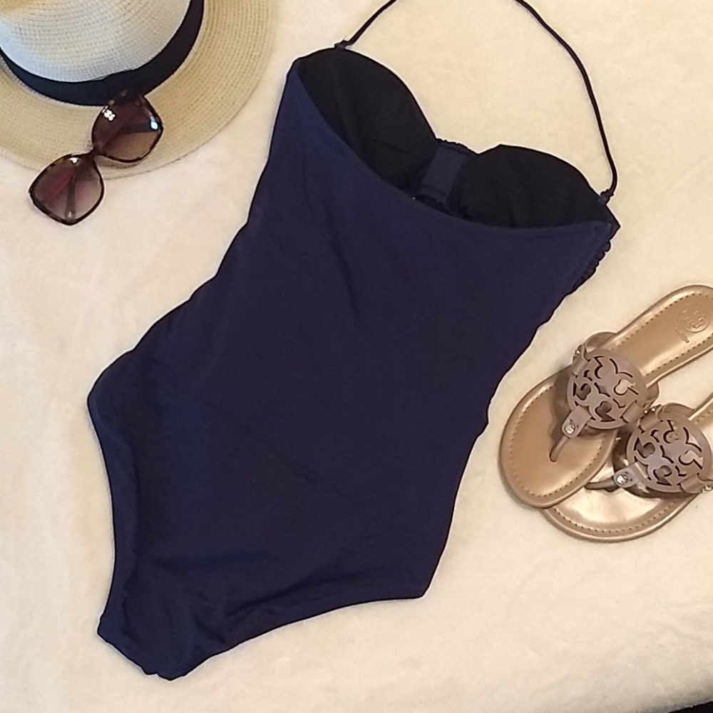 J Crew Ruched Bandeau Swimsuit - Picture 2 of 8